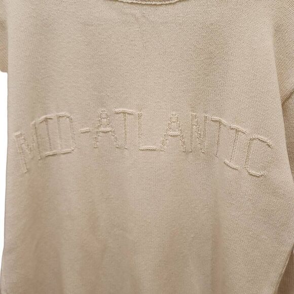 3 Trikes Stamford Mid-Atlantic Men's Cream Pullover Crew Neck Cotton Sweatshirt - Picture 5 of 10